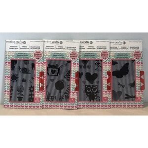 Lot Of 4 Styles Design ANIMATION CLEAR STAMPS Motion Crafts stamps